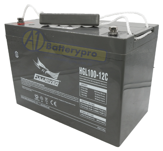 Picture of HGL100-12 - 12VOLT 608CCA 100AH  PREMIUM FULLRIVER AGM SEALED BATTERY - LHP