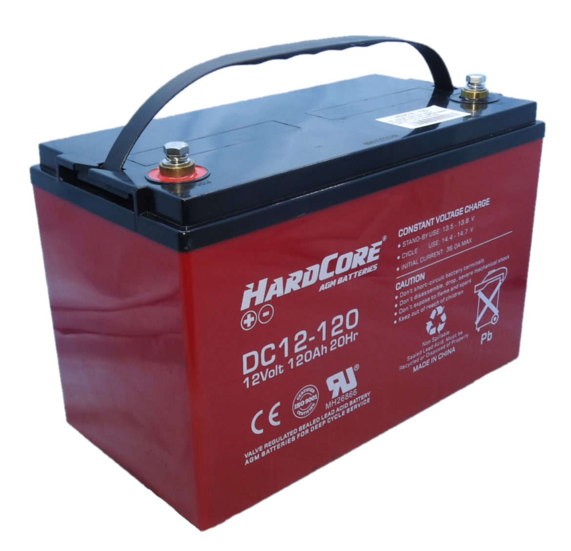 Picture of DC12-120 - 12VOLT 120AH AGM DEEP CYCLE HARDCORE BATTERY - LHP