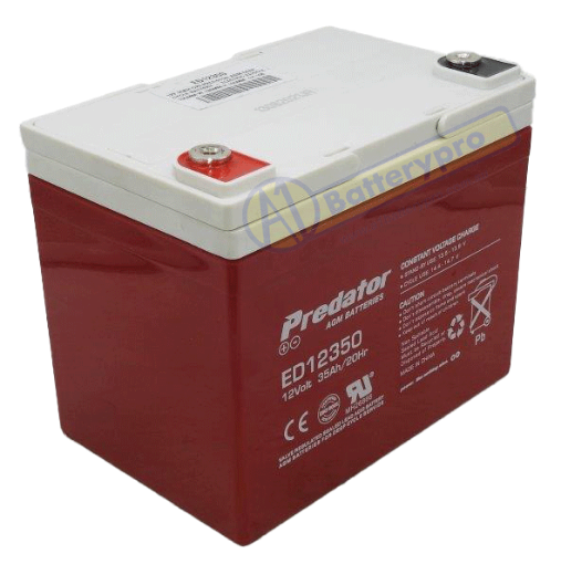 Picture of ED12350 - 12VOLT 35AH C20 PREDATOR AGM DEEP CYCLE BATTERY - ELECTRIC VEHICLE