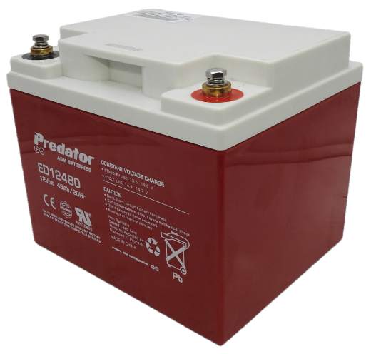 Picture of ED12480 - 12VOLT 48AH C20 PREDATOR AGM DEEP CYCLE BATTERY - ELECTRIC VEHICLE