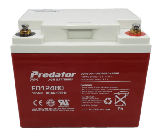 Picture of ED12480 - 12VOLT 48AH C20 PREDATOR AGM DEEP CYCLE BATTERY - ELECTRIC VEHICLE