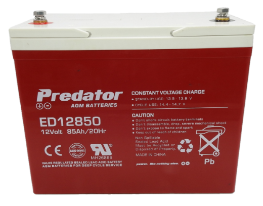 Picture of ED12850 - 12VOLT 85AH PREDATOR AGM DEEP CYCLE  BATTERY - LHP