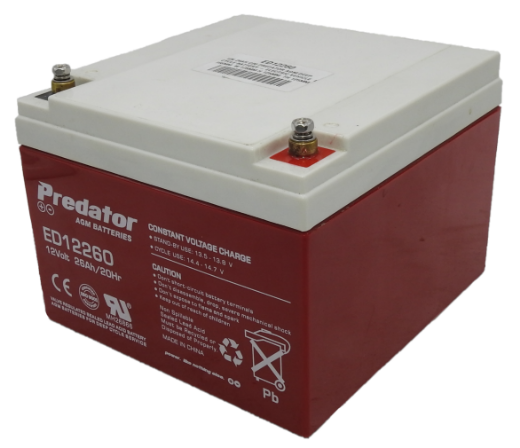 Picture of ED12260 - 12VOLT 26AH C20 PREDATOR AGM DEEP CYCLE BATTERY - ELECTRIC VEHICLE