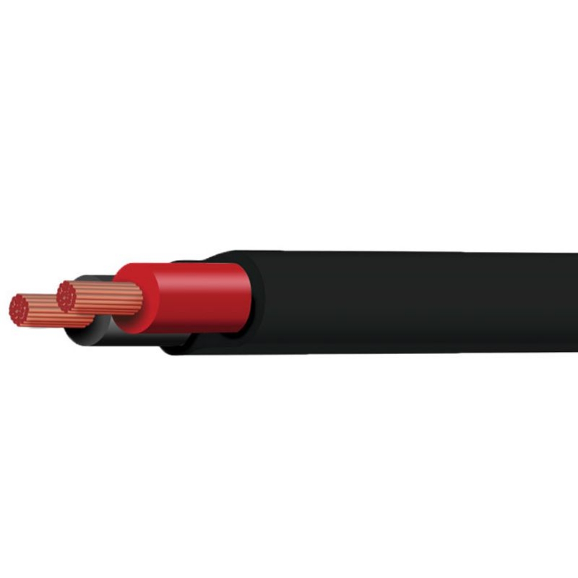 Picture of TYCAB 3MM TWIN CORE CABLE 16A TWIN SHEATH BLACK/RED - 30M ROLL