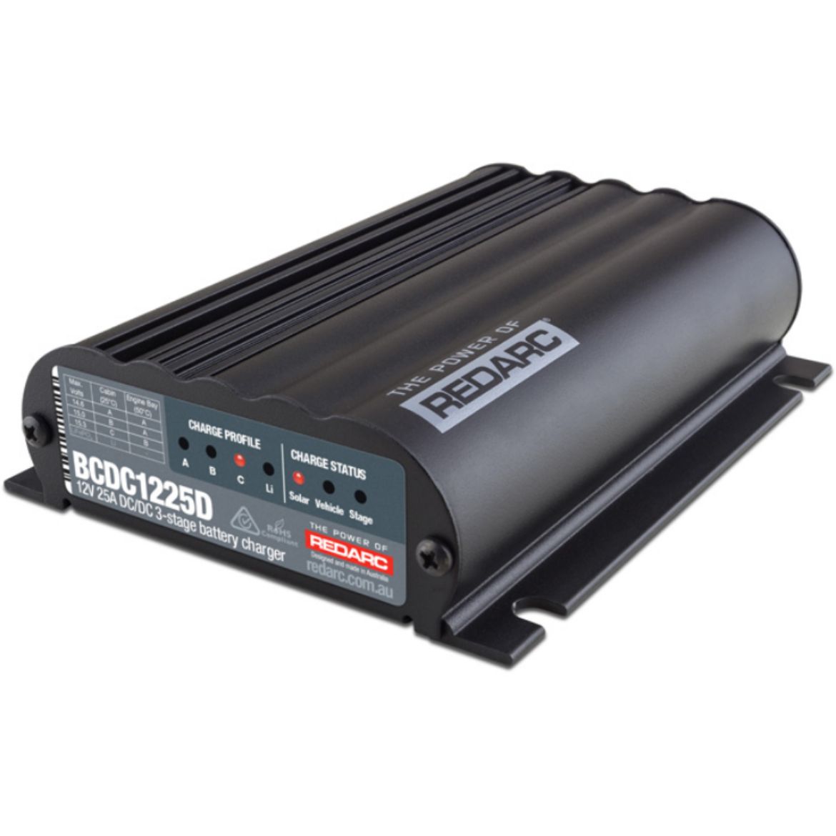 Picture of REDARC IN-VEHICLE DUAL INPUT DC & SOLAR 12V 25A DC-DC BATTERY CHARGER
