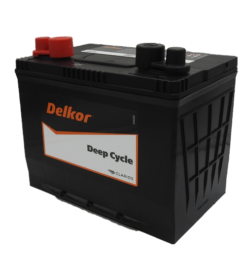 Picture of HDC24 - 12VOLT 580CCA 82AH DELKOR EXTRA HEAVY DUTY DEEP CYCLE MAINTENANCE FREE BATTERY - LHP