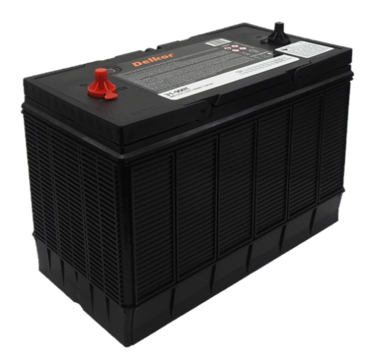 Picture of 31-900T - 12VOLT 900CCA 100AH DELKOR HEAVY DUTY COMMERCIAL MAINTENANCE FREE BATTERY - STUD (86MF)