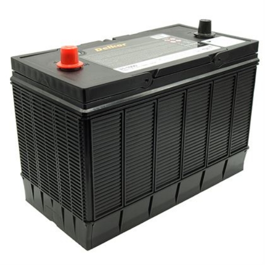 Picture of 31-1000 - 12VOLT 1000CCA 100AH DELKOR HEAVY DUTY COMMERCIAL MAINTENANCE FREE BATTERY- CENTRE