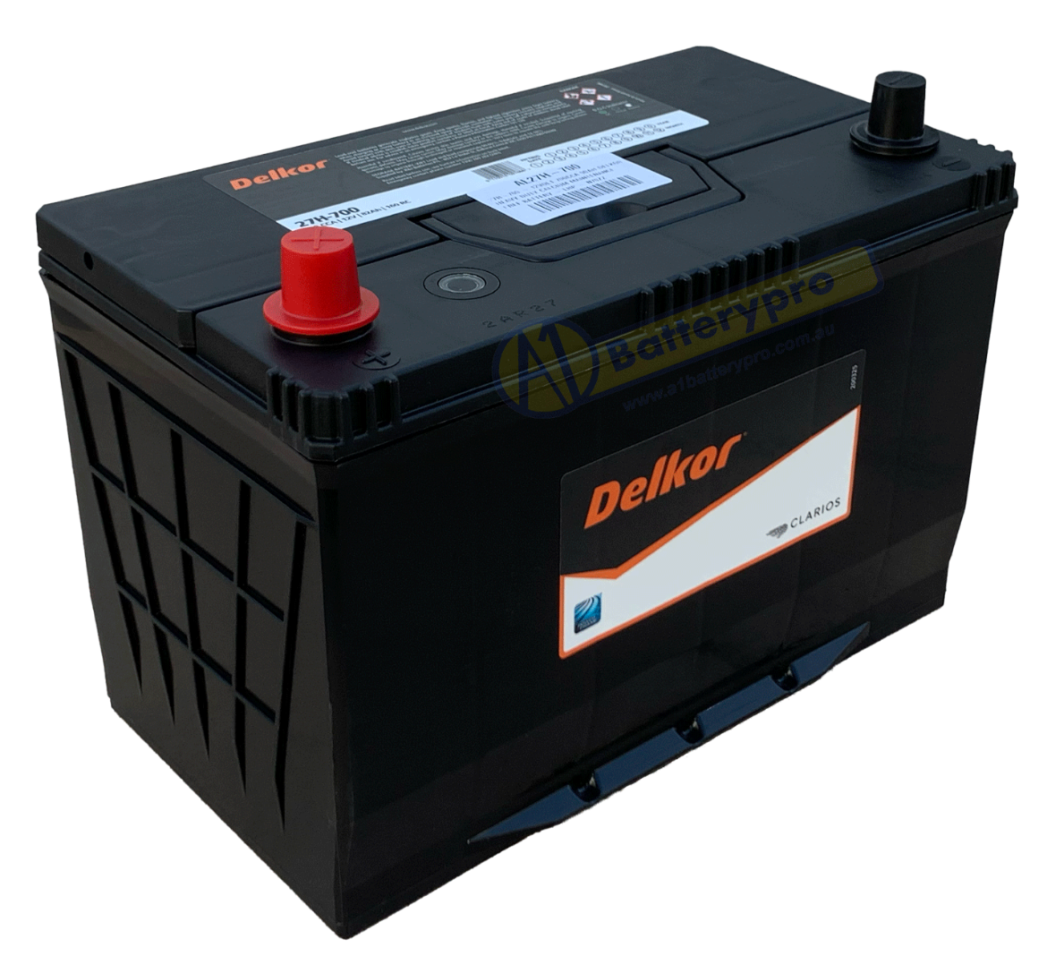 Picture of 27H-700 - 12VOLT 700CCA 90AH DELKOR HEAVY DUTY CALCIUM MAINTENANCE FREE BATTERY - LHP - N70ZZ