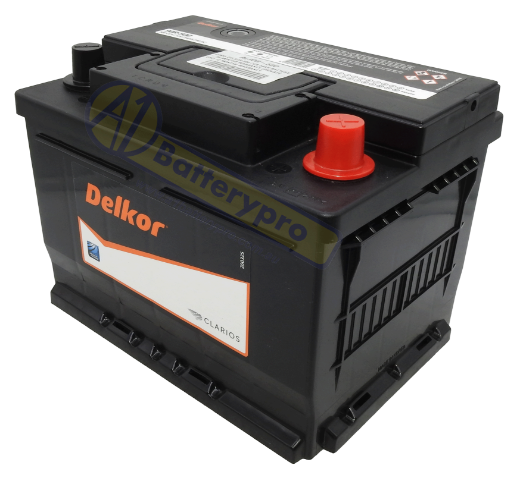 Picture of 90R-500 - 12VOLT 500CCA 54AH DELKOR HEAVY DUTY CALCIUM MAINTENANCE FREE BATTERY - RHP
