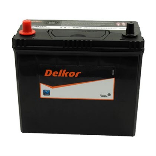 Picture of NX100-6MF - 12VOLT 430CCA 45AH DELKOR HEAVY DUTY CALCIUM MAINTENANCE FREE BATTERY - LHP