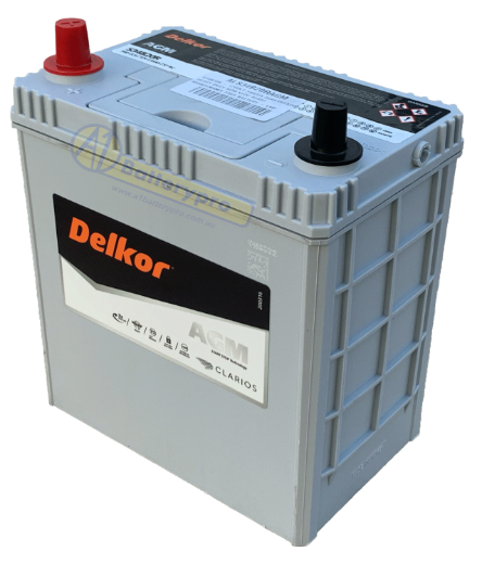 Picture of S34B20R - 12VOLT 340CCA 35AH DELKOR HEAVY DUTY AGM STOP START MAINTENANCE FREE BATTERY - LHP (NS40)