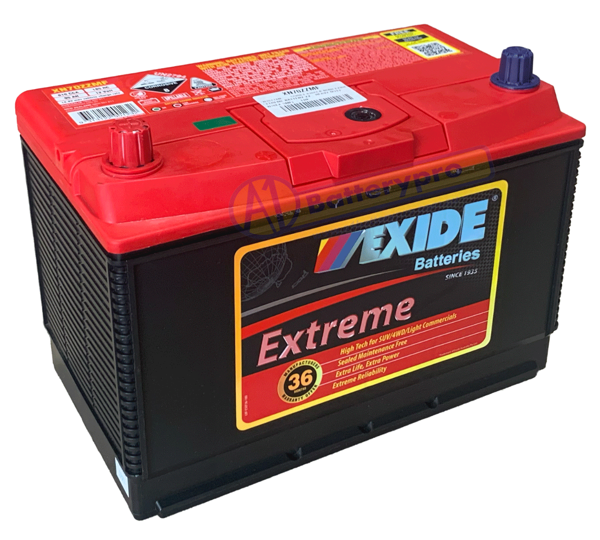 Picture of XN70ZZMF - 12VOLT 810CCA 80AH EXIDE EXTREME BATTERY XX-HEAVY DUTY (N70EX SMF) - LHP