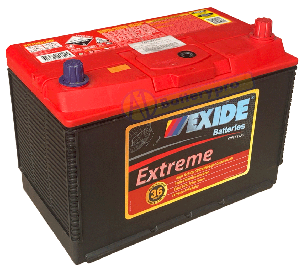 Picture of XN70ZZLMF - 12VOLT 810CCA 80AH  EXIDE EXTREME BATTERY XX-HEAVY DUTY (N70EXL SMF) - RHP