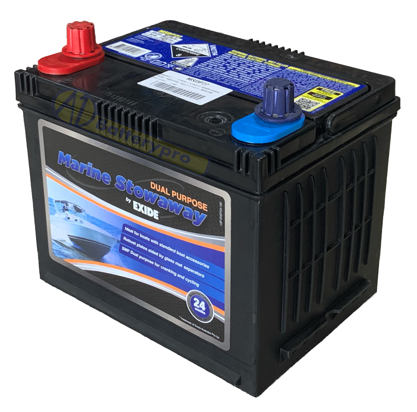 MSDP22 MSDP22 - 12VOLT 520CCA 60AH EXIDE DUAL PURPOSE DEEP CYCLE ...