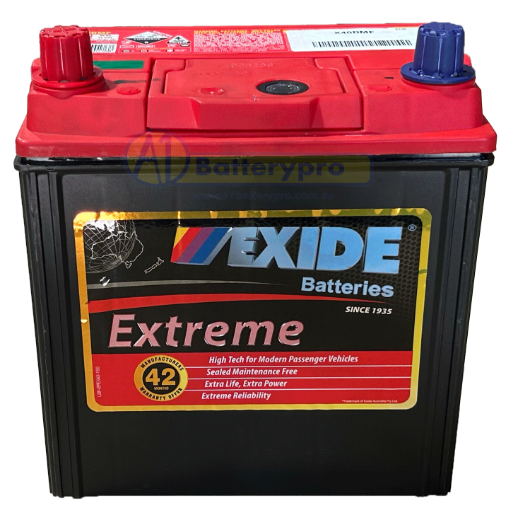 Picture of NS40ZAMF - 12VOLT 400CCA 44AH EXIDE EXTRA MF BATTERY - LHP (X40D)