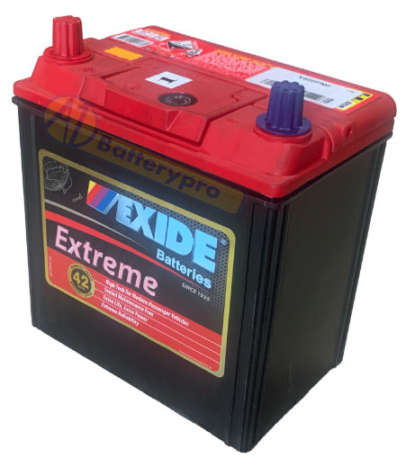 Picture of NS40 - 12VOLT 400CCA 44AH EXIDE EXTRA MAINTENANCE FREE BATTERY - LHP (X40DP)