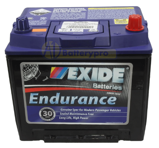 Picture of 55D23CMF - 12VOLT 600CCA 60AH EXIDE SEALED MAINTENANCE FREE BATTERY - RHP