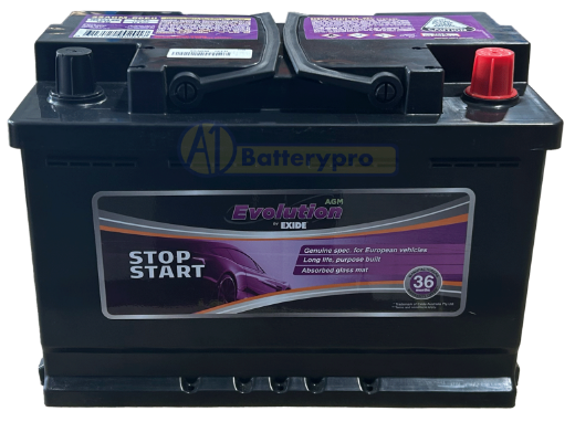 Picture of SSAGM-66EU - 12VOLT 760CCA 70AH EXIDE AGM STOP START TECHNOLOGY BATTERY - RHP (DIN66H)