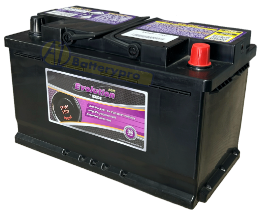 Picture of DIN77H - 12VOLT 800CCA EXIDE AGM STOP START TECHNOLOGY BATTERY - RHP