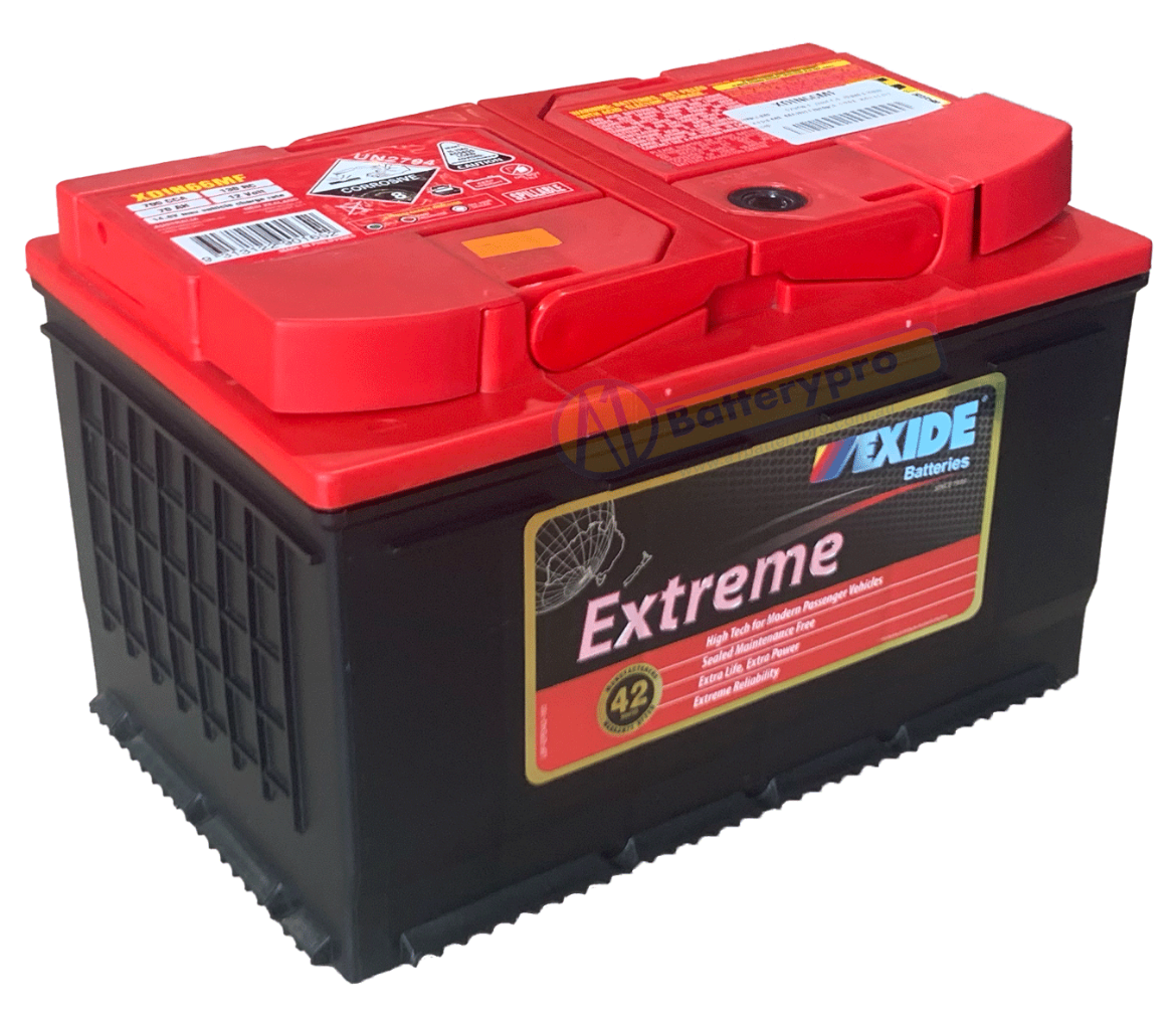 Picture of DIN66MF - 12VOLT 700CCA 70AH EXIDE EXTREME MAINTENANCE FREE BATTERY - RHP