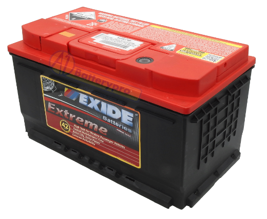 Picture of DIN77MF - 12VOLT 750CCA 80AH EXIDE EXTREME MAINTENANCE FREE BATTERY - RHP