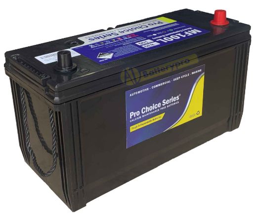 Picture of N100L - 12VOLT 830CCA PRO CHOICE SERIES MAINTENANCE FREE CALCIUM TRUCK BATTERY -  RHP
