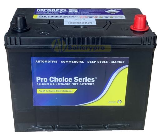 Picture of N50ZZL - 12VOLT 600CCA PRO CHOICE SERIES MAINTENANCE FREE CALCIUM BATTERY