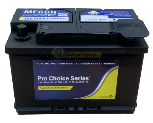 Picture of MF66H - 12VOLT 680CCA PRO CHOICE SERIES CALCIUM MAINTENANCE FREE BATTERY - RHP