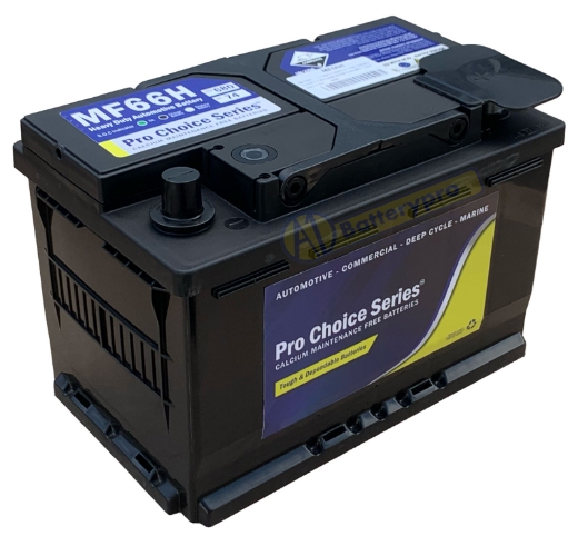 Picture of MF66H - 12VOLT 680CCA PRO CHOICE SERIES CALCIUM MAINTENANCE FREE BATTERY - RHP