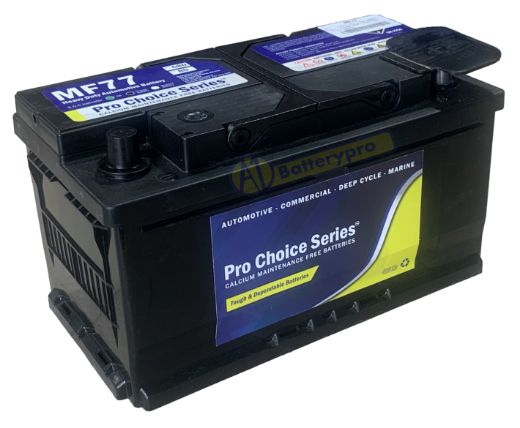 Picture of MF77 - 12VOLT 680CCA PRO CHOICE SERIES CALCIUM MAINTENANCE FREE BATTERY (DIN77)