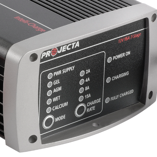 Picture of 12V 15AH PROJECTA FULLY AUTOMATIC 7 STAGE SWITCH MODE INTELLI-CHARGE BATTERY CHARGER