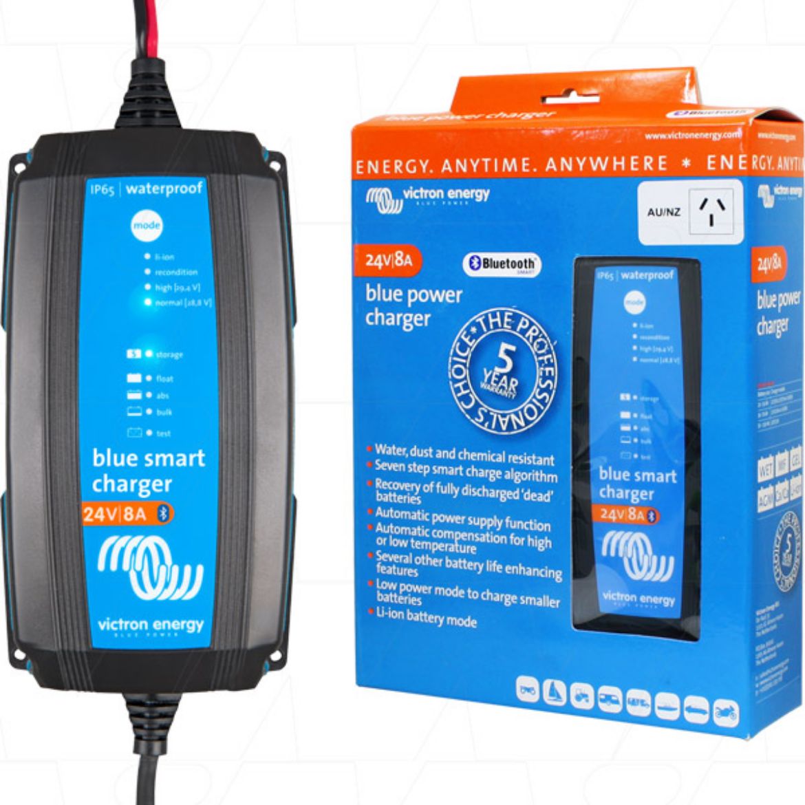 Picture of 24V 8AH VICTRON BLUE SMART SLA/LIFEPO4 CHARGER - IP65 RATING (BPC240831014R)