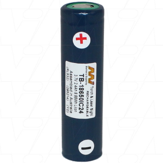 Picture of 3.7V 18650 RECHARGEABLE LITHIUM BATTERY 2400MAH