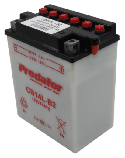 Picture of PCB14L-B2 - 12VOLT 14AH PREDATOR MOTORCYCLE CONVENTIONAL BATTERY - RHP