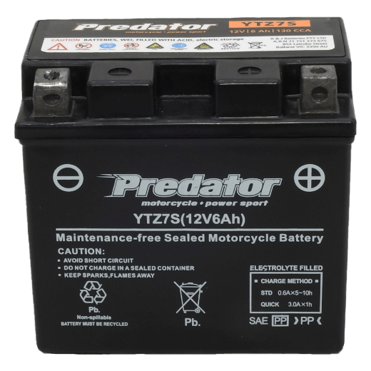 Picture of YTZ7S - 12VOLT 6AH PREDATOR MOTORCYCLE AGM BATTERY - RHP