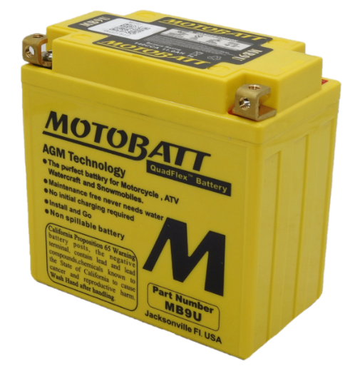 Picture of MB9U - 12VOLT 140CCA 11AH  MOTOBATT AGM QUADFLEX BATTERY