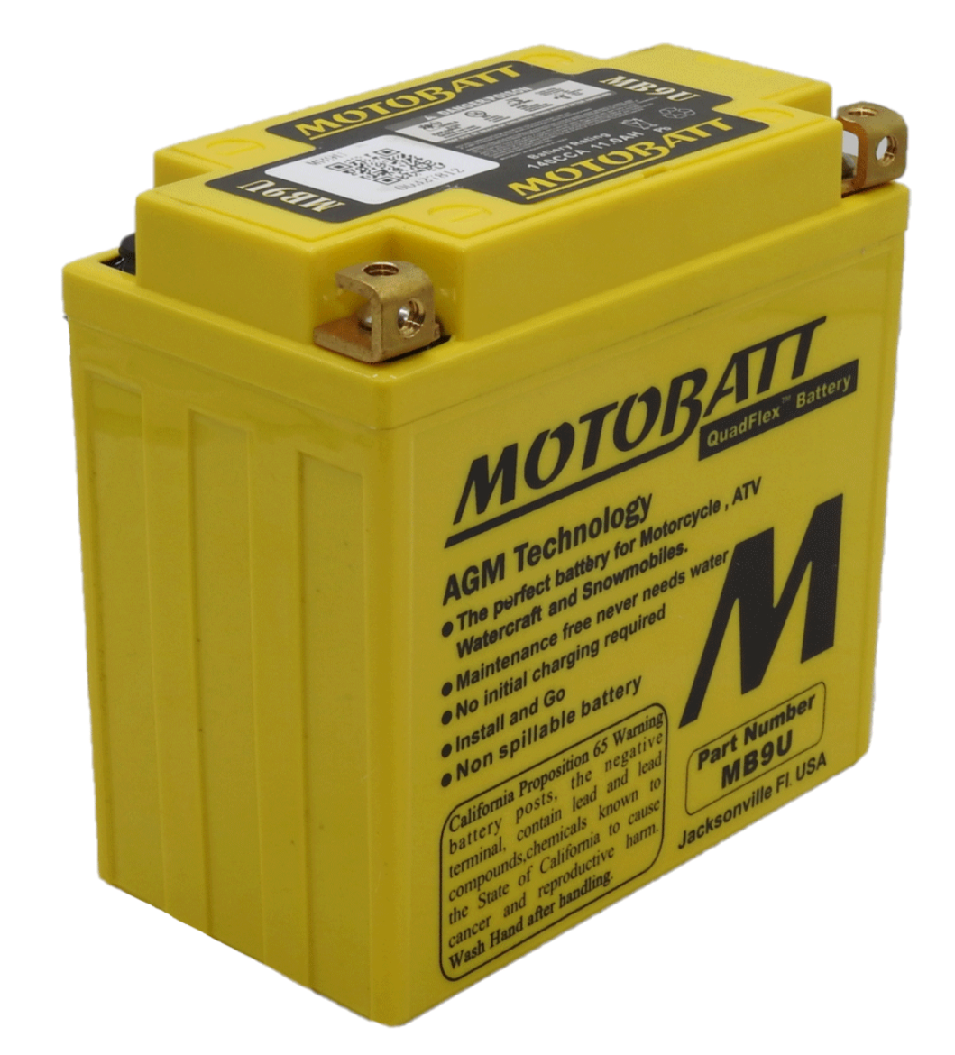 Picture of MB9U - 12VOLT 140CCA 11AH  MOTOBATT AGM QUADFLEX BATTERY