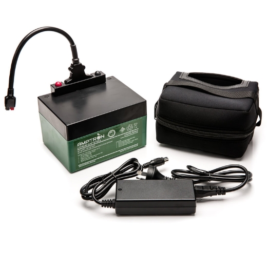 Picture of 12VOLT 22AH / 30A BMS / 282WH CAPACITY AMPTRON LIFEPO4 BATTERY WITH T-ANDERSON CONNECTORS - INCLUDES 5A LIFEPO4 CHARGER - IP65 RATING (BATTERY ONLY)