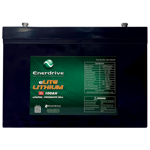 Picture of ENERDRIVE ELITE 12 VOLT 100AH LIFEPO4 LITHIUM BATTERY - IP63 RATING