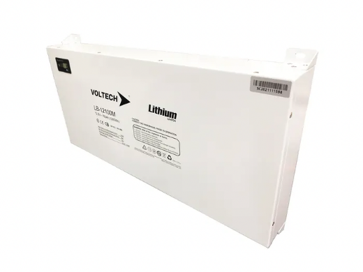 Picture of 12.8VOLT 100AH VOLTECH SLIMLINE METAL LITHIUM BATTERY - IP50 RATING