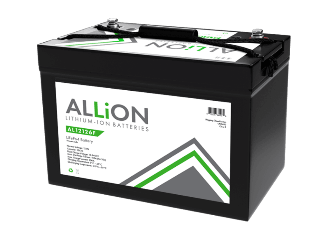 Picture of 12VOLT 126AH / 100A BMS ALLION LITHIUM DEEP CYCLE BATTERY - NON BLUETOOTH MODEL - IP65 RATING