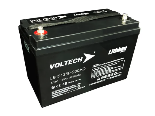 Picture of 12.8VOLT 135AH VOLTECH ABS PLASTIC LITHIUM BATTERY - IP56 RATING