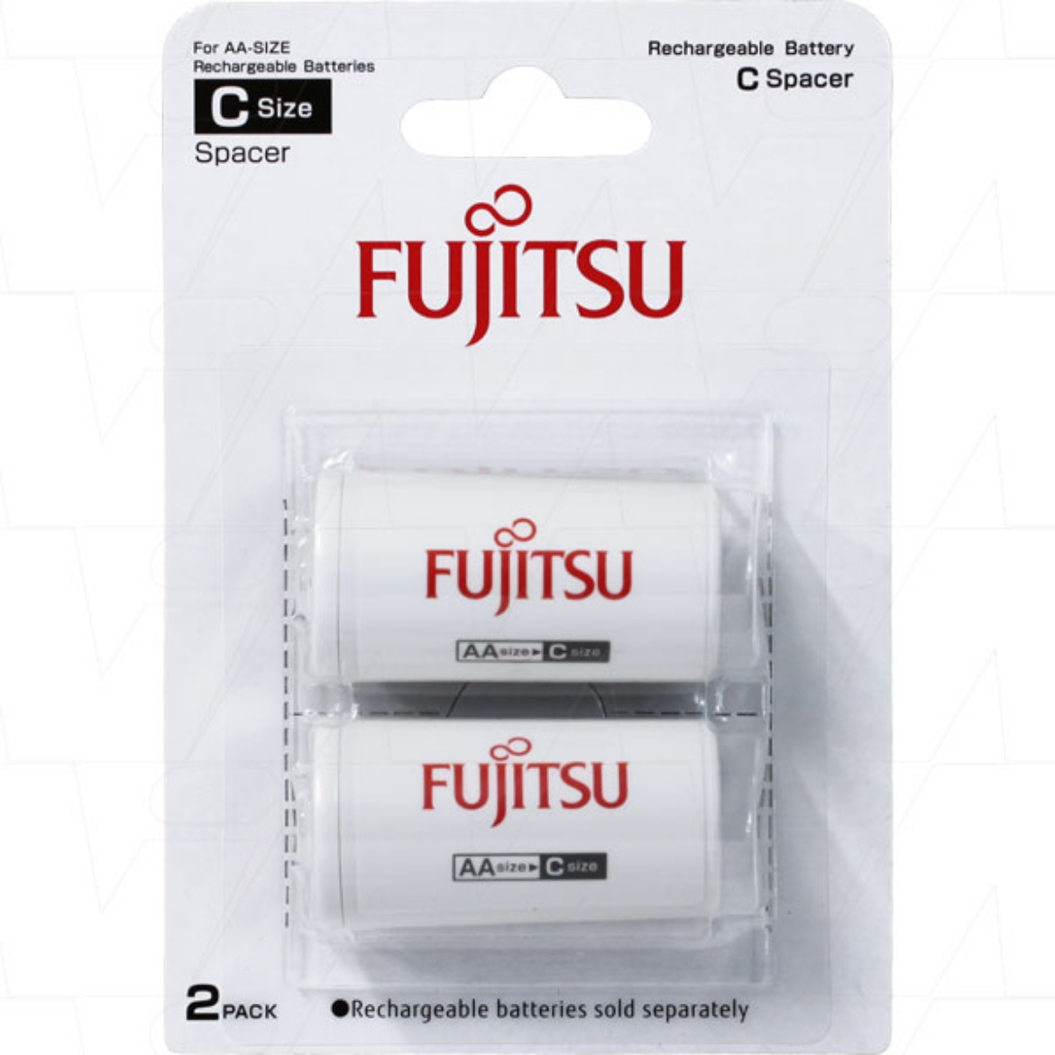 Picture of UNIQUE C SIZE FUJITSU ADAPTOR CONVERTS AA SIZE TO C SIZE BATTERIES