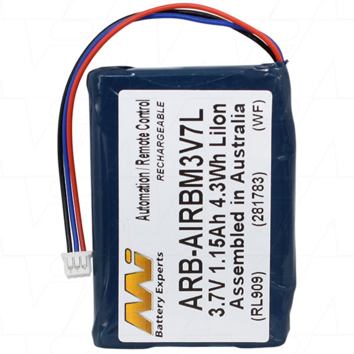 Picture of ARB-AIRBM3V7L AUTEC CRANE REMOTE BATTERY 3.7V 1.15AH 4.3Wh LITHIUM ION