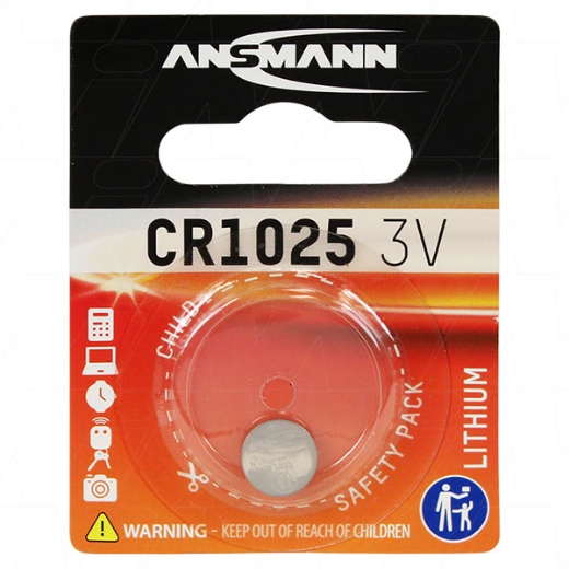 Picture of CR1025 ANSMANN 3V LITHIUM BUTTON BATTERY