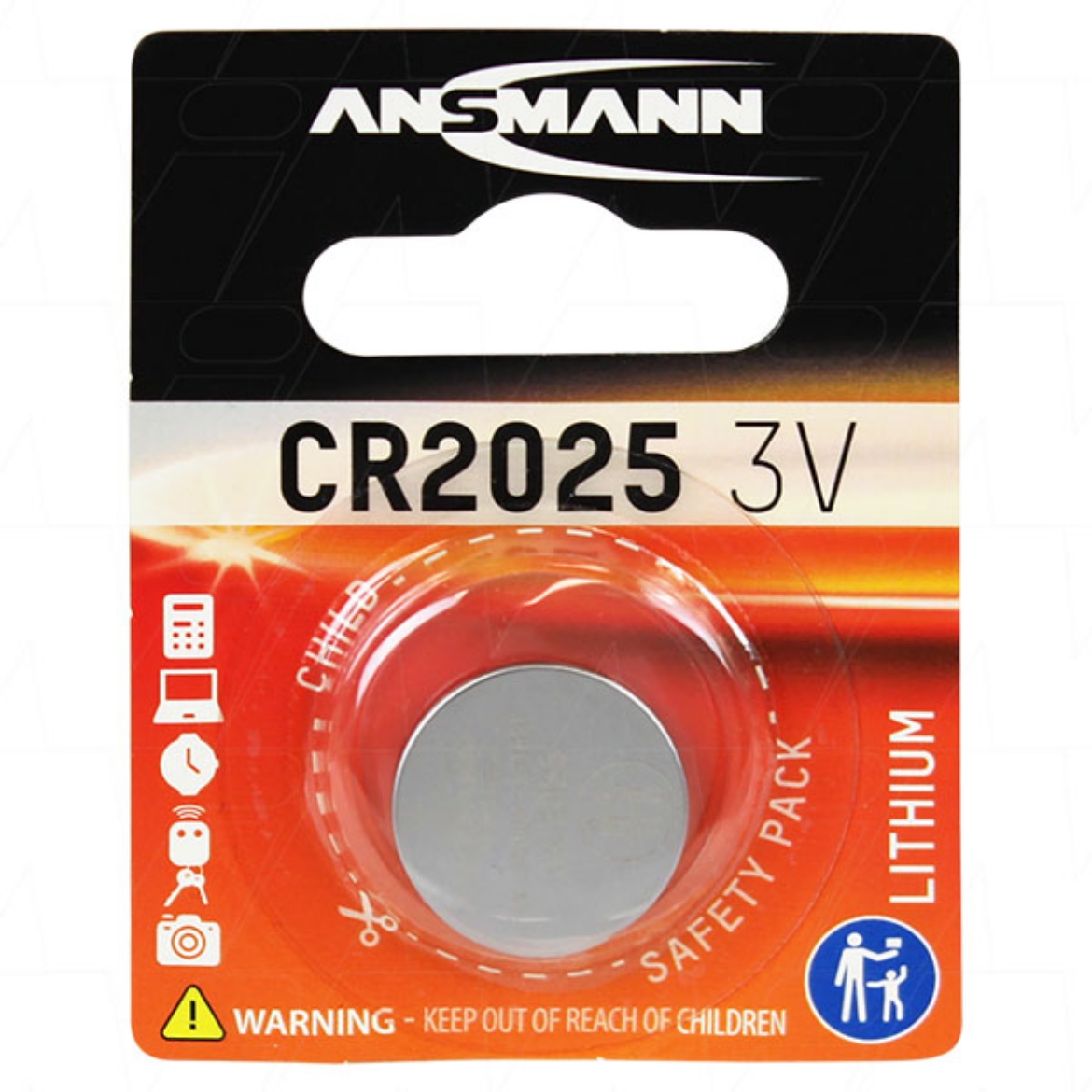 Picture of CR2025 ANSMANN 3V LITHIUM BUTTON BATTERY