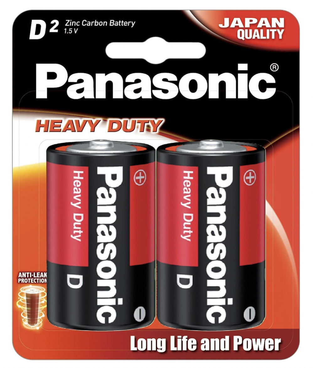 Picture of D 2PK RED HEAVY DUTY PANASONIC BATTERIES