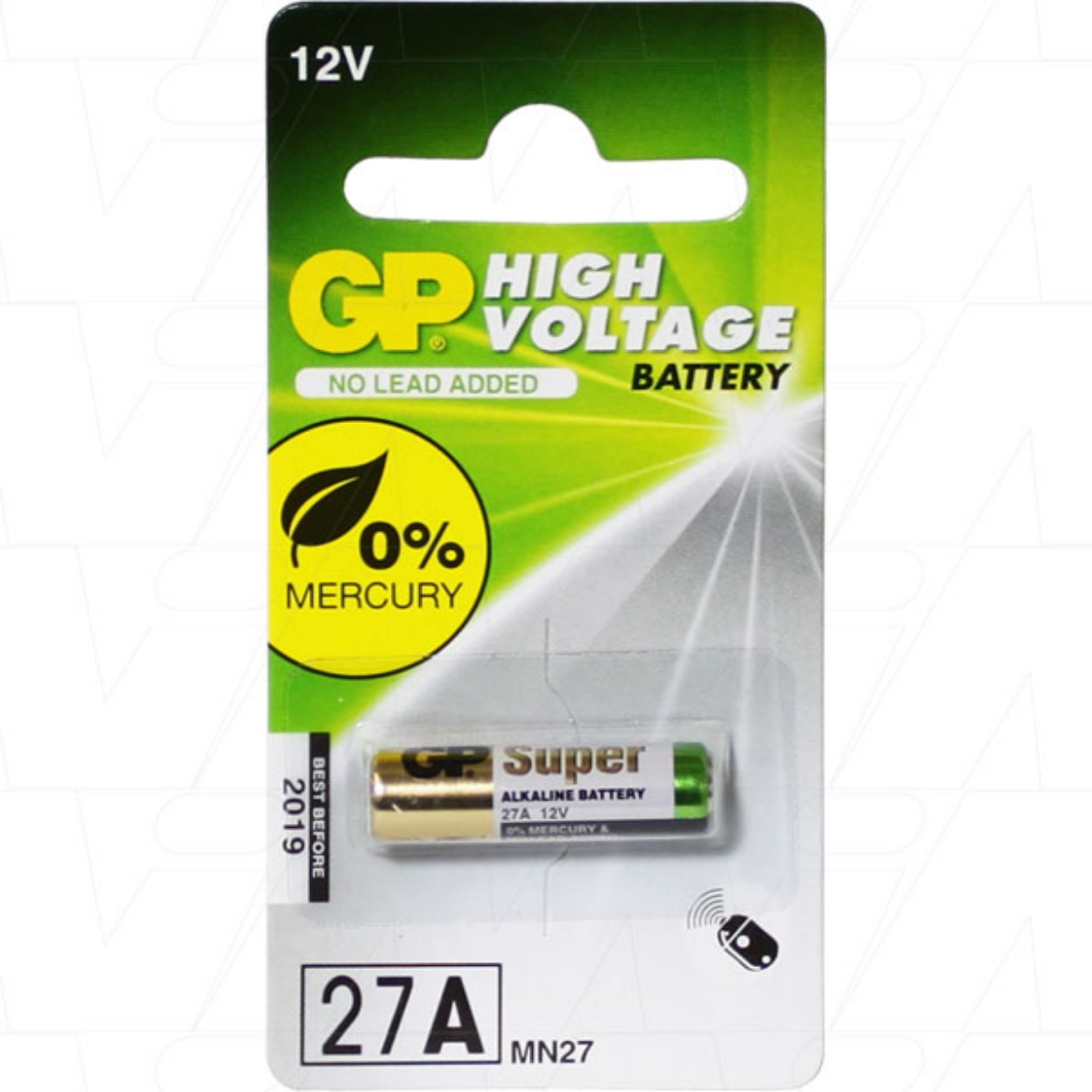 Picture of 27A GP BATTERIES 12V ALKALINE BATTERY