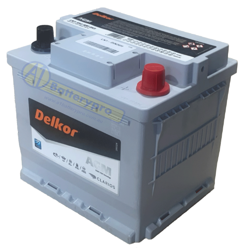 Picture of LN1554400053 - 12VOLT 520CCA 50AH DELKOR HEAVY DUTY AGM STOP START TECHNOLOGY MAINTENANCE FREE BATTERY  - RHP (DIN44H)